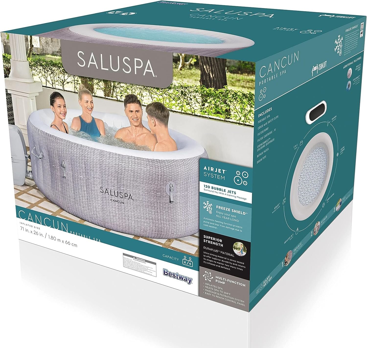 Saluspa Cancun 4 Person Inflatable Hot Tub Saluspa Canada