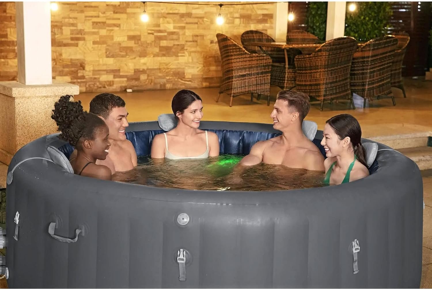 Santorini Hydrojet Hot Tub Saluspa Canada Bestway Spa