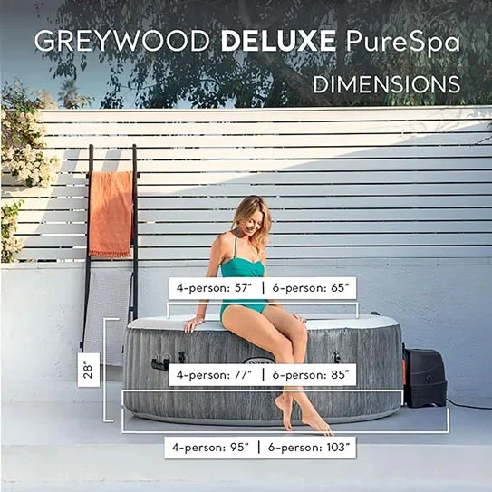 Intex PureSpa Plus Greywood Inflatable Hot Tub