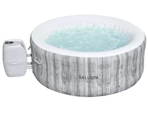 Bestway 2-4 Person SaluSpa Fiji Signature AirJet Inflatable Hot Tub Spa, 71" x 26" Round Portable Spa with 120 Soothing Jets and Insulated Cover