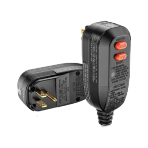 GFCI Replacement Plug Assembly 15 Amp 3 Prongs, Ground Fault Circuit Interrupter Safety Plug for Power Pressure Washer, Hot Tub, Air Conditioner, Hair Dryer