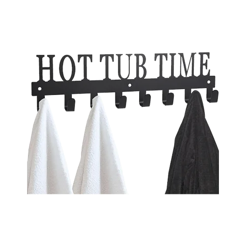 Wall Towel Rack for Hot Tub Accessories, Pool Bathroom Towel Holder, Robe Storage Rack, Outdoor Hot Tub Accessories for Towels, Robes, Coat, Swimsuit